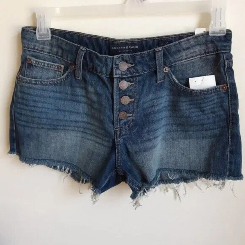 LUCKY BRAND Denim Shorts Classic Cut Offs NEW